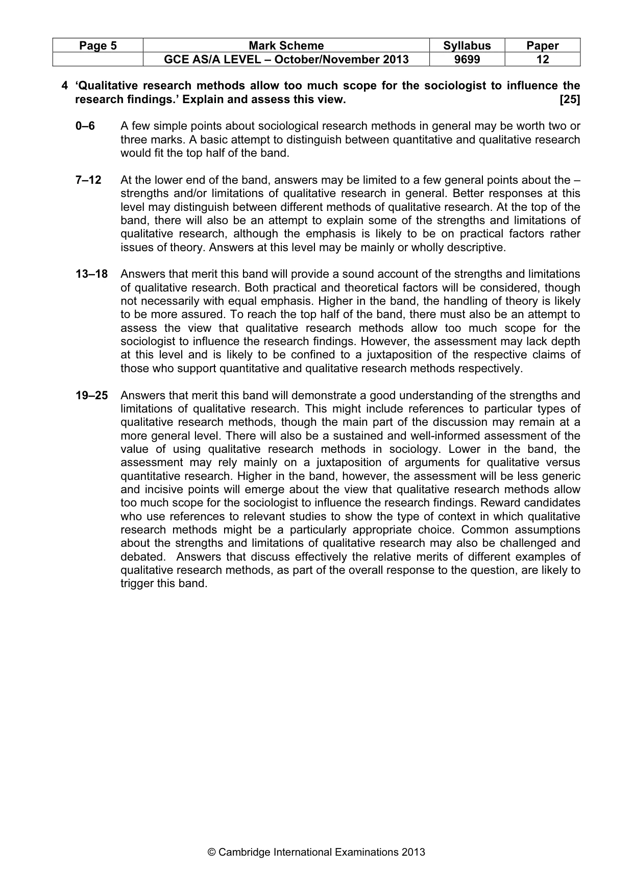 Mark scheme, page 5 of 7