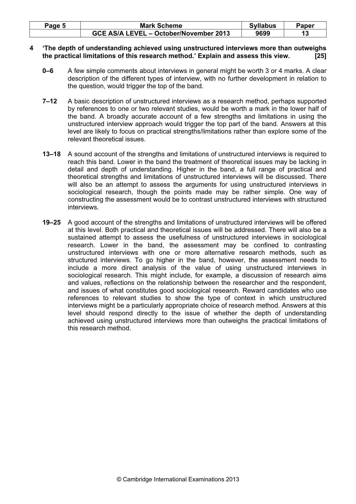 Mark scheme, page 5 of 7