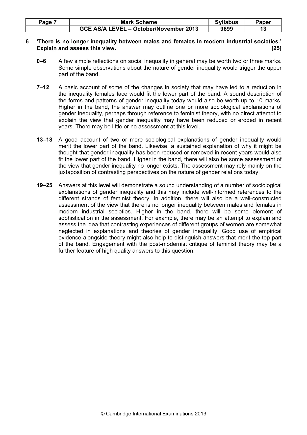 Mark scheme, page 7 of 7