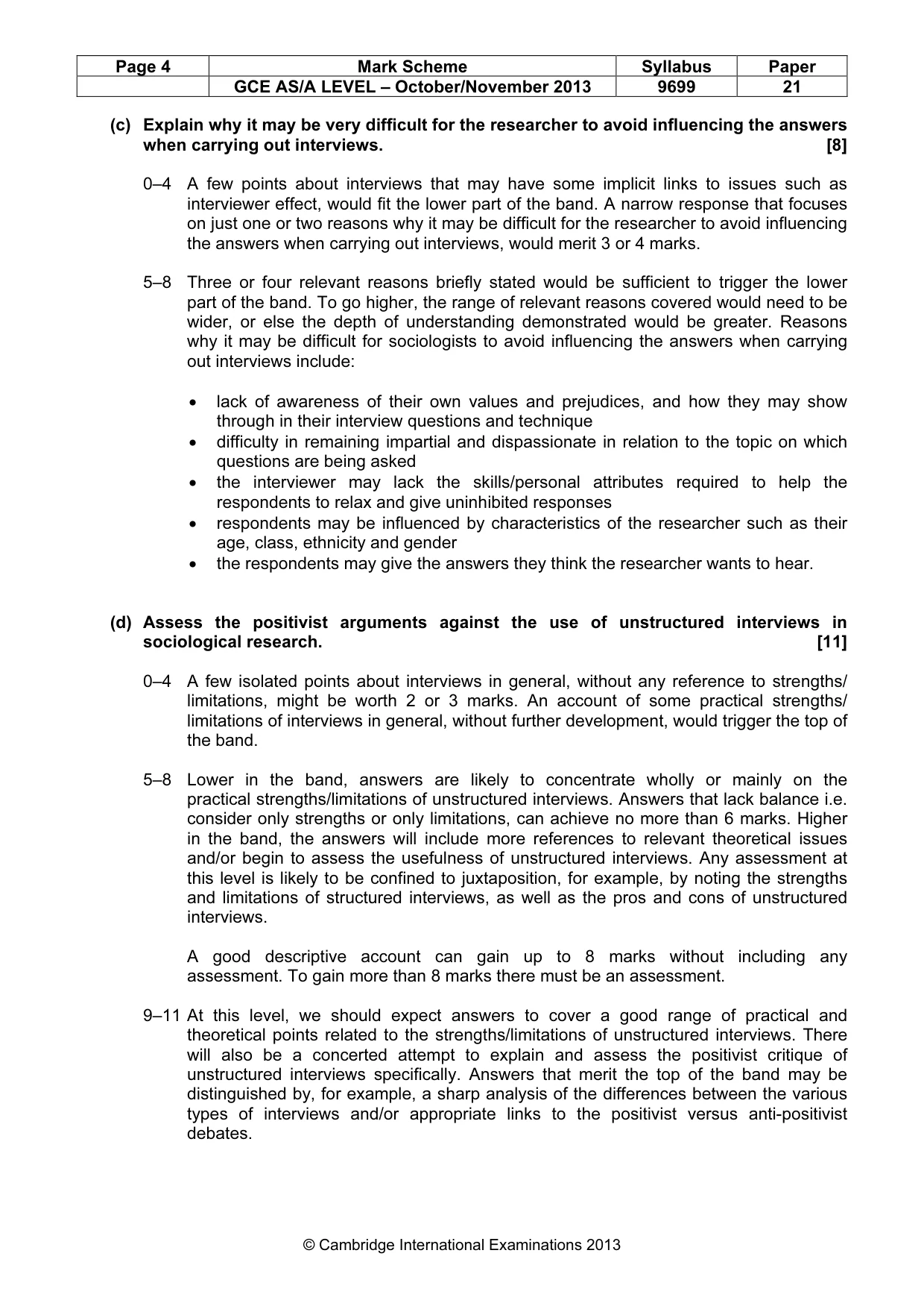 Mark scheme, page 4 of 6