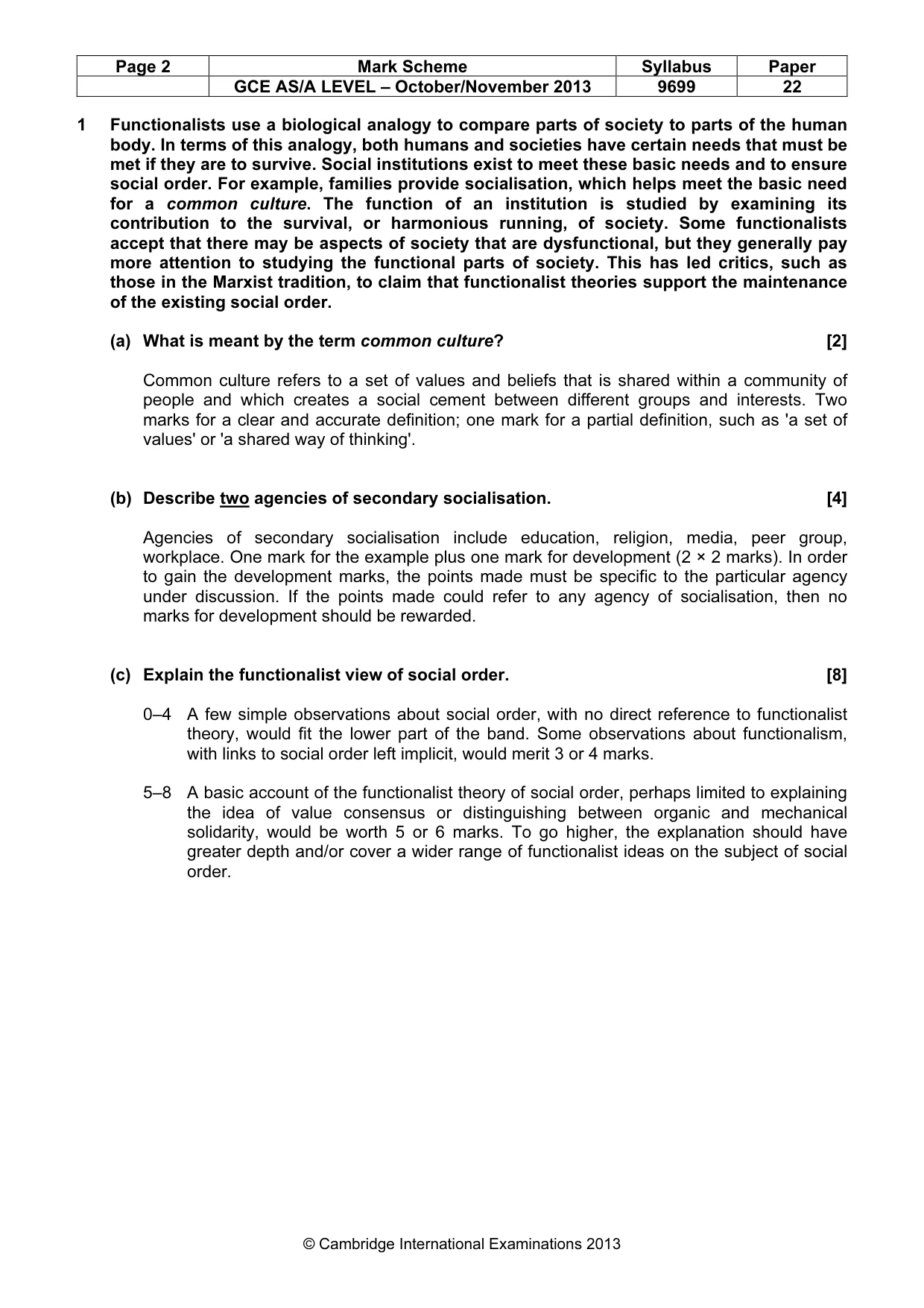 Mark scheme, page 2 of 6