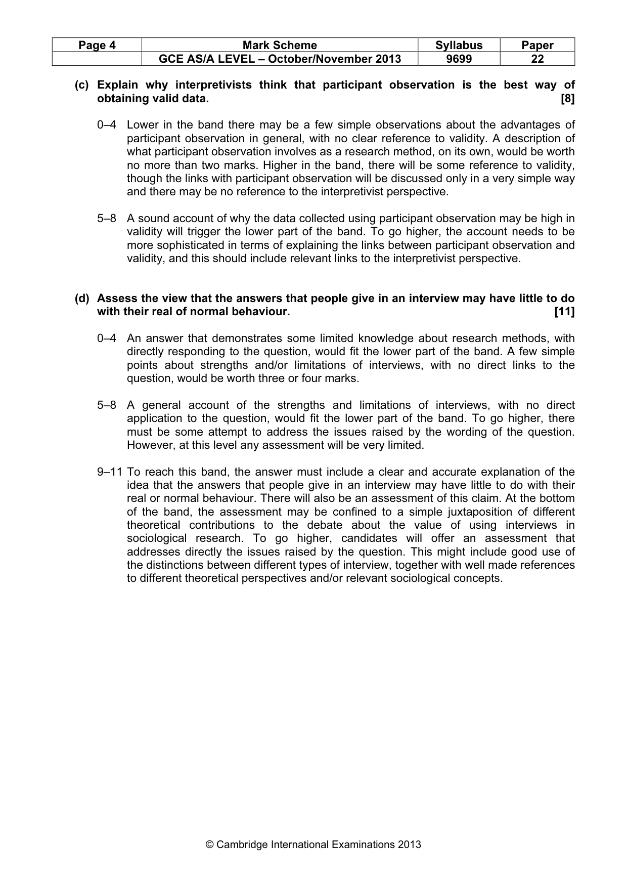 Mark scheme, page 4 of 6