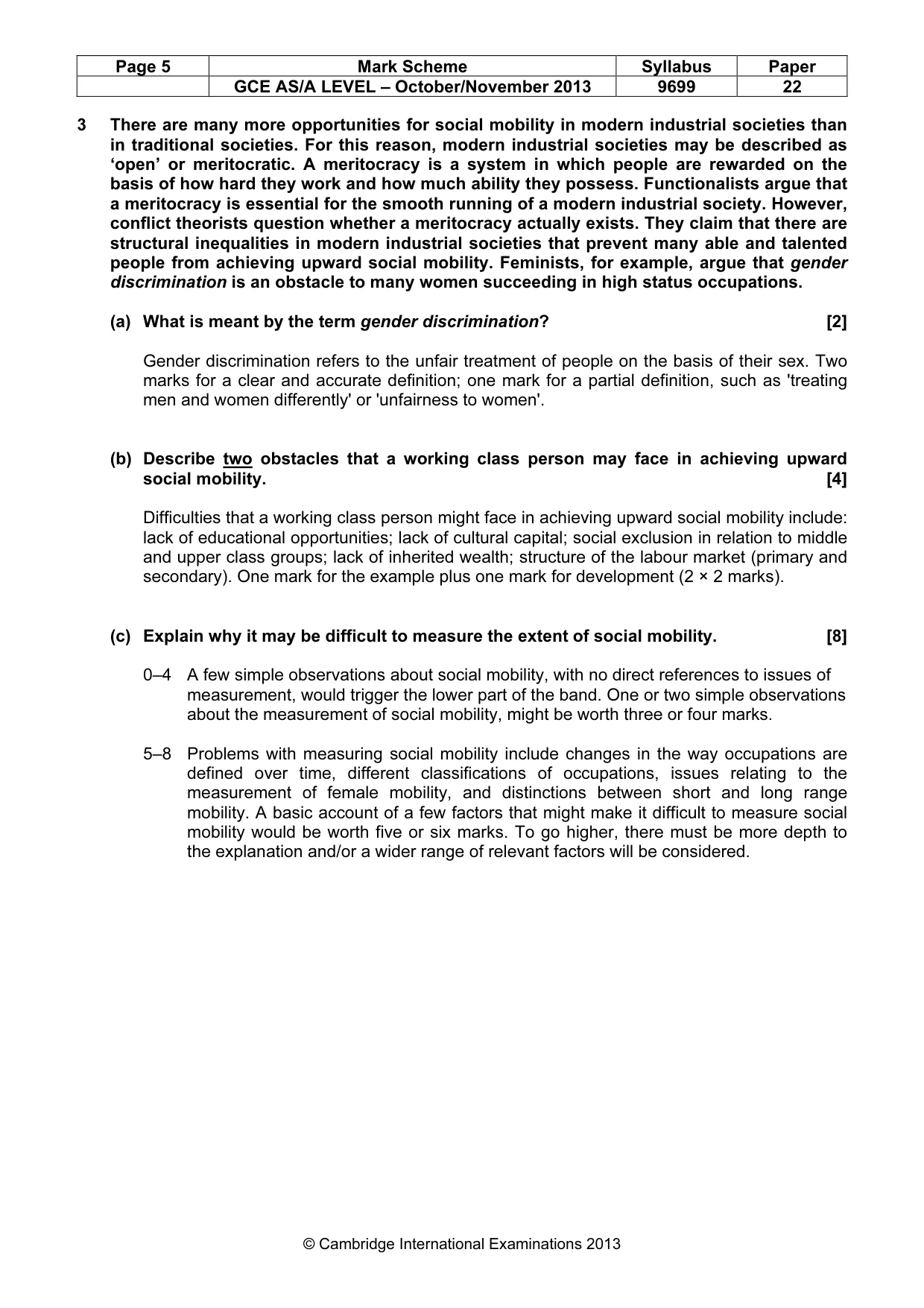 Mark scheme, page 5 of 6