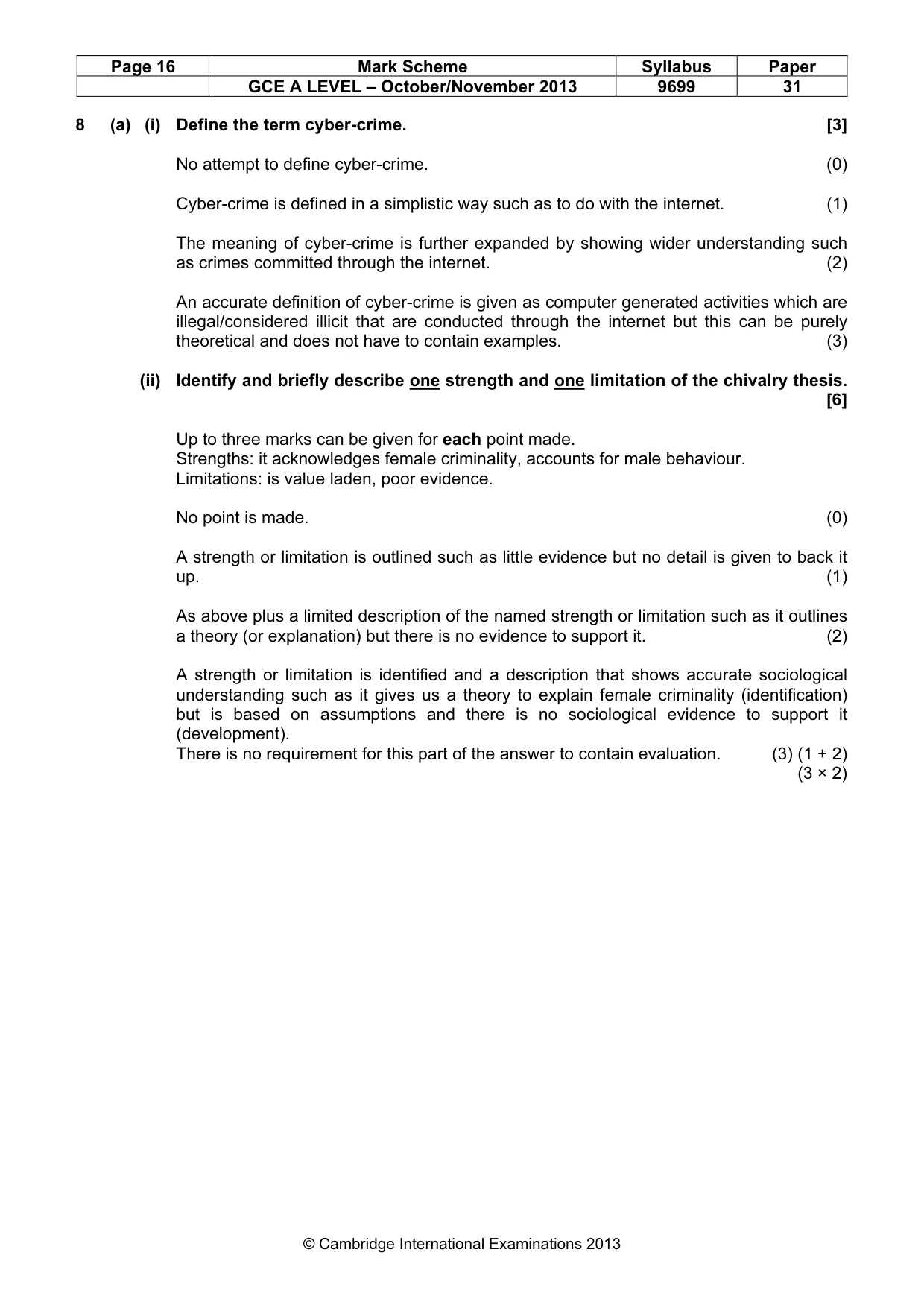 Mark scheme, page 16 of 25