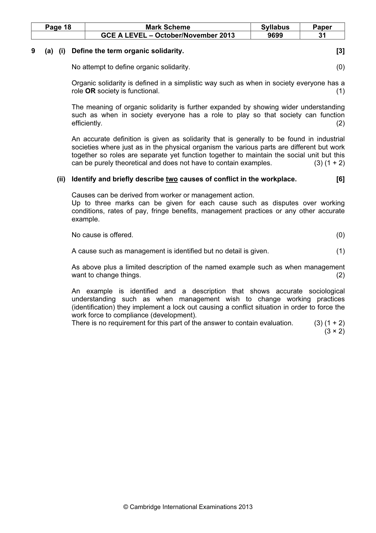 Mark scheme, page 18 of 25
