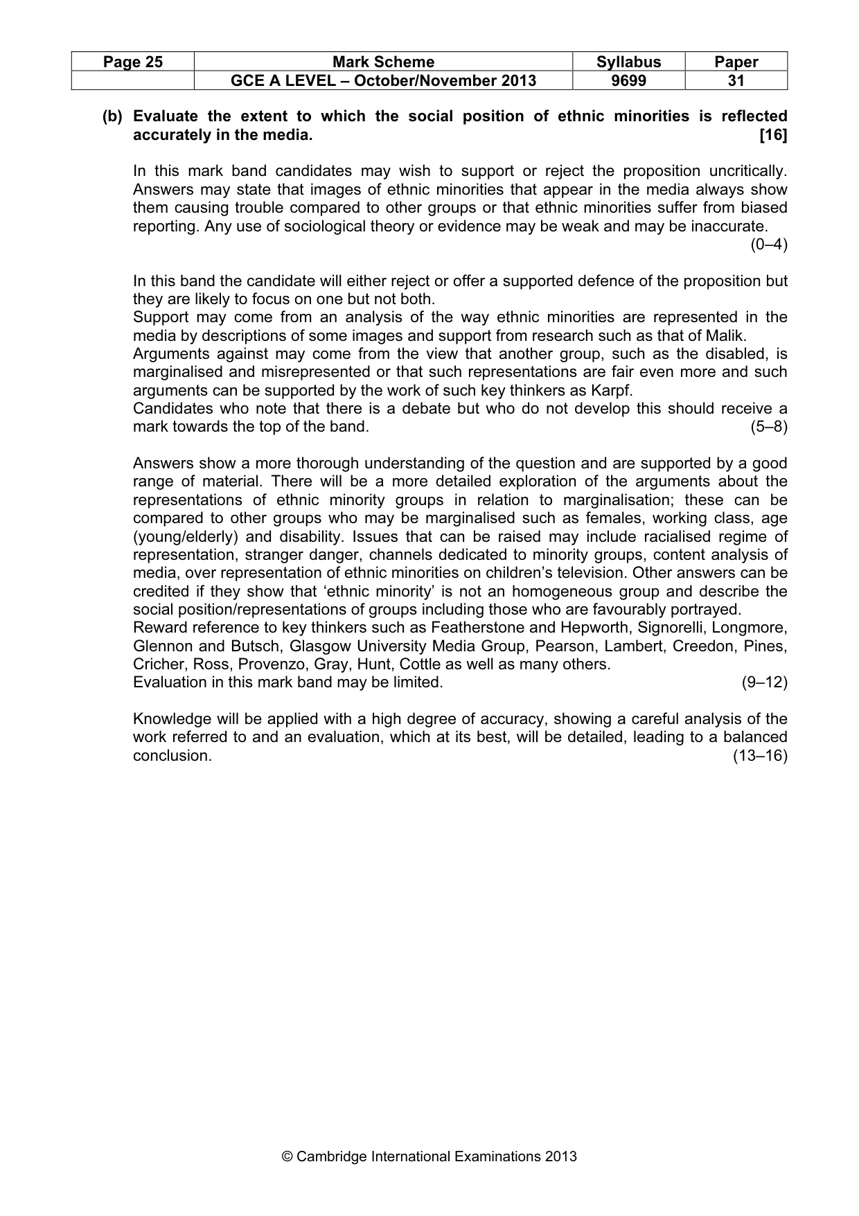 Mark scheme, page 25 of 25