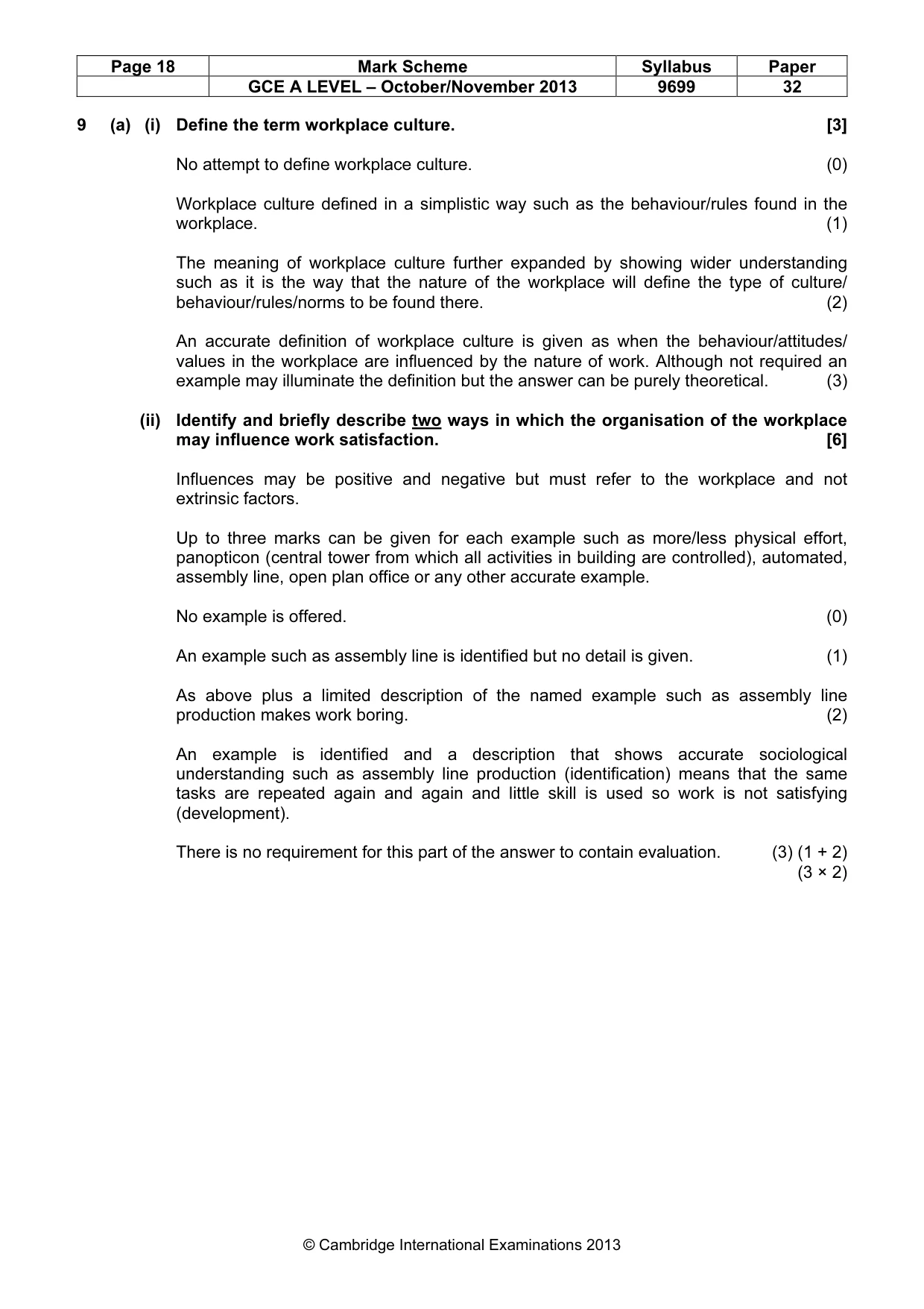 Mark scheme, page 18 of 25