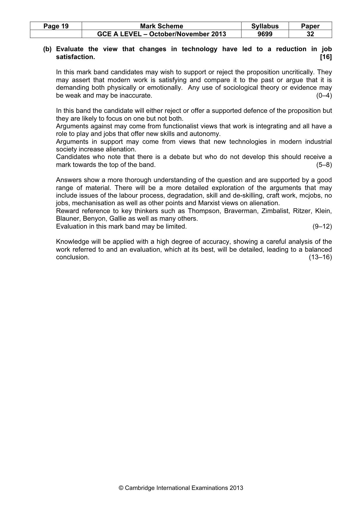 Mark scheme, page 19 of 25