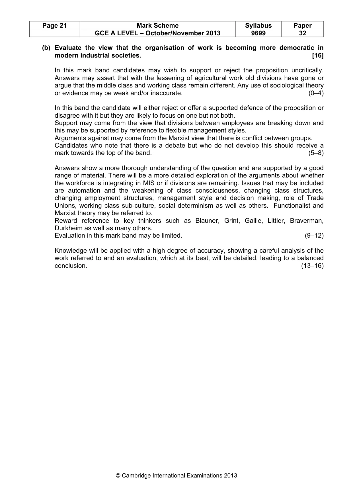 Mark scheme, page 21 of 25