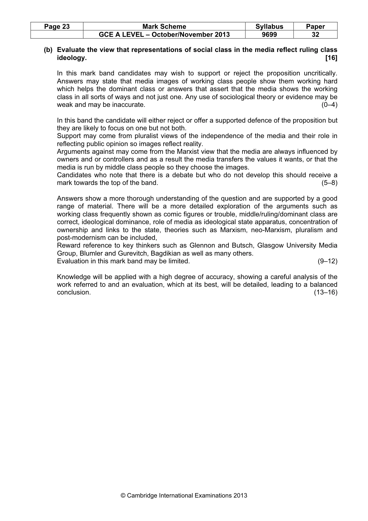 Mark scheme, page 23 of 25