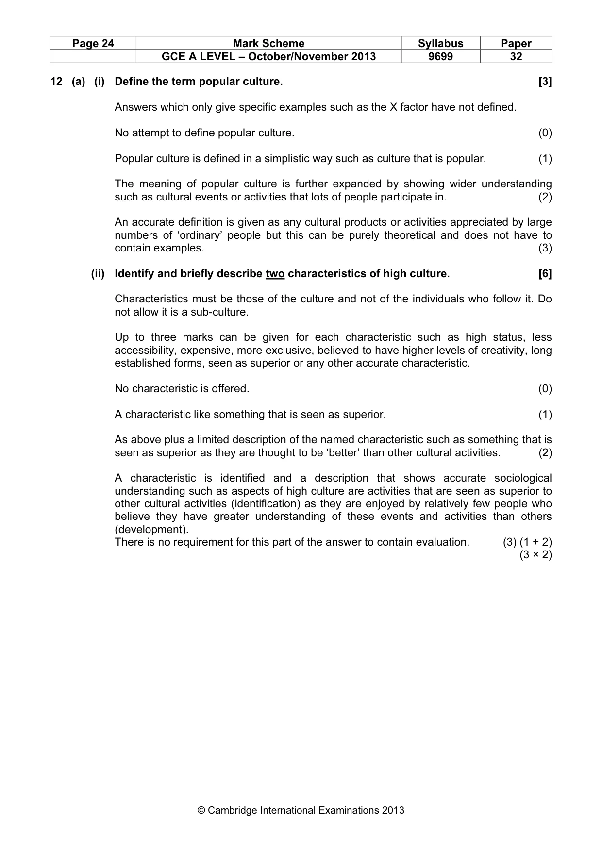 Mark scheme, page 24 of 25