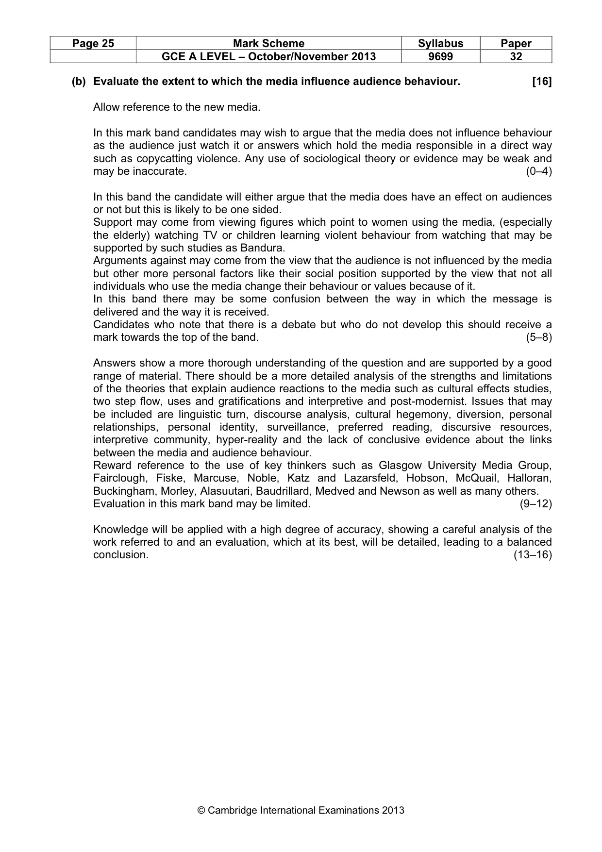 Mark scheme, page 25 of 25