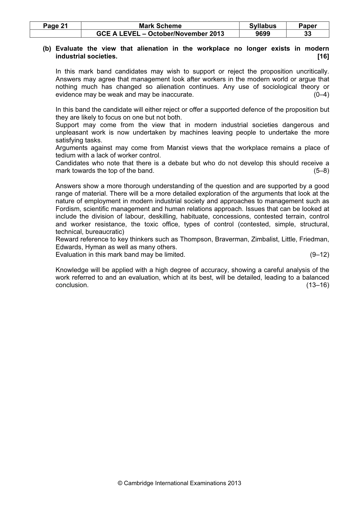 Mark scheme, page 21 of 25