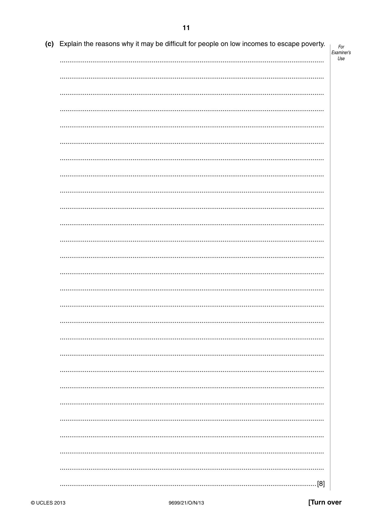 Cambridge A Level Sociology 9699 2013 Oct/Nov Paper 2 · Variant 1 question paper, page 11 of 16