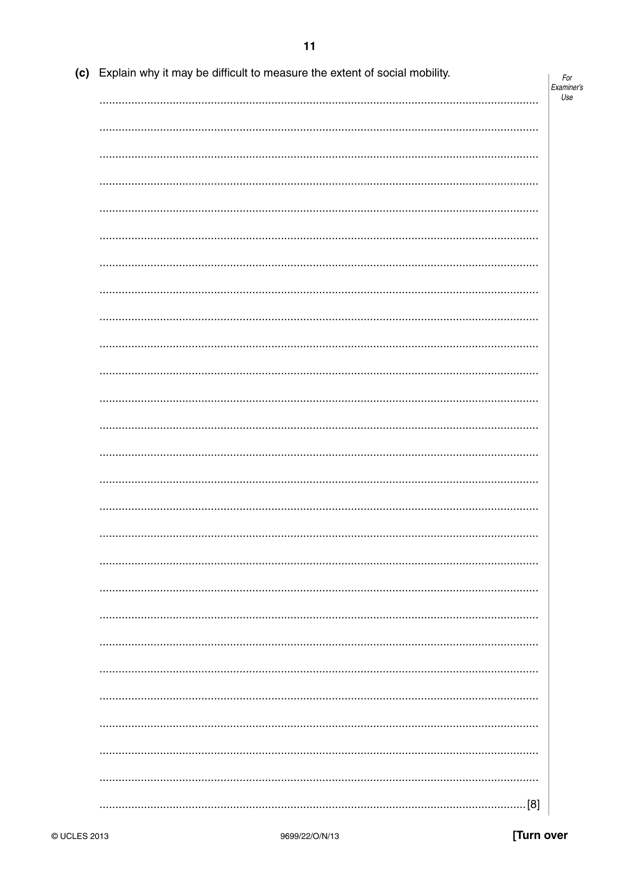 Cambridge A Level Sociology 9699 2013 Oct/Nov Paper 2 · Variant 2 question paper, page 11 of 16