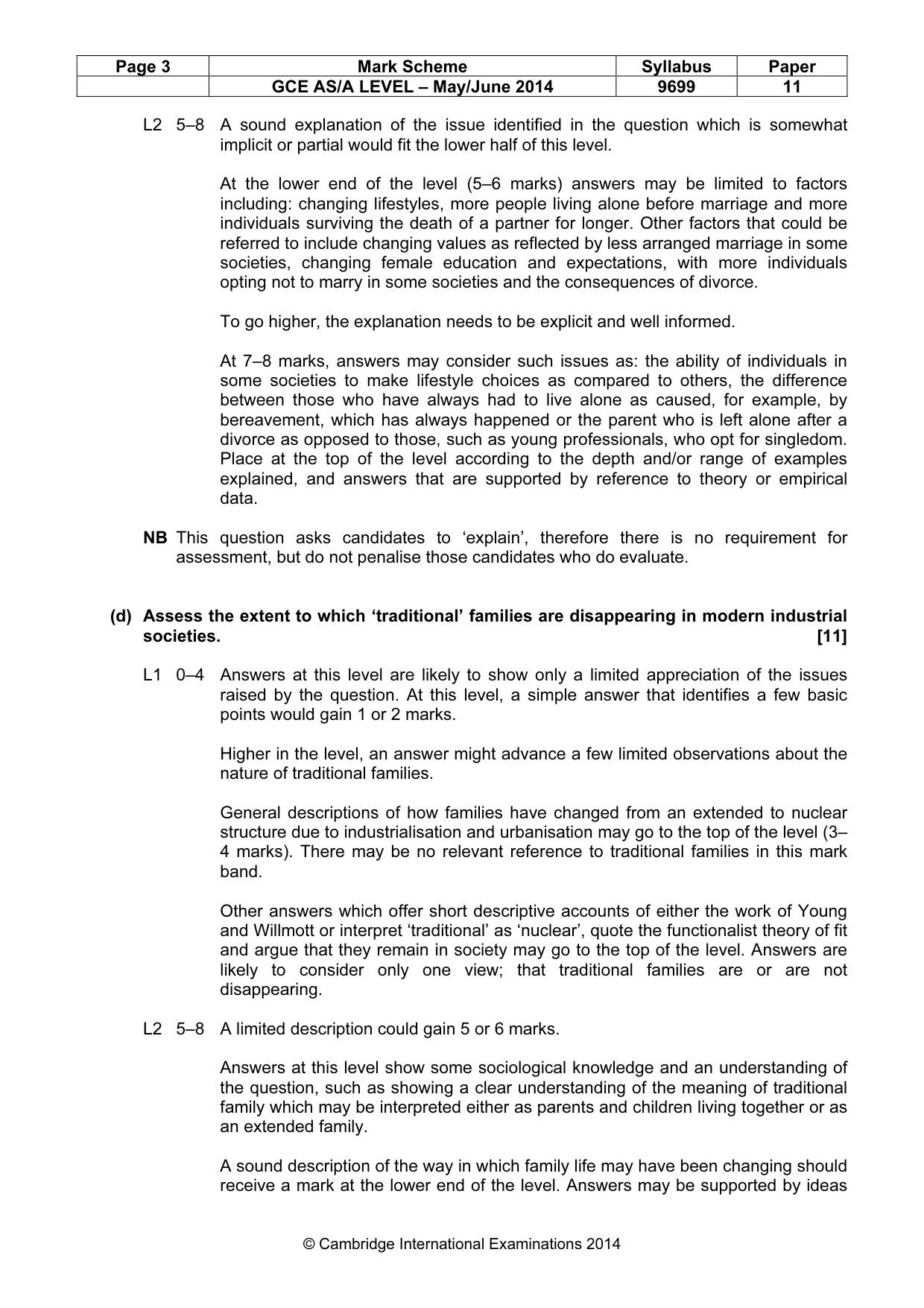 Mark scheme, page 3 of 8