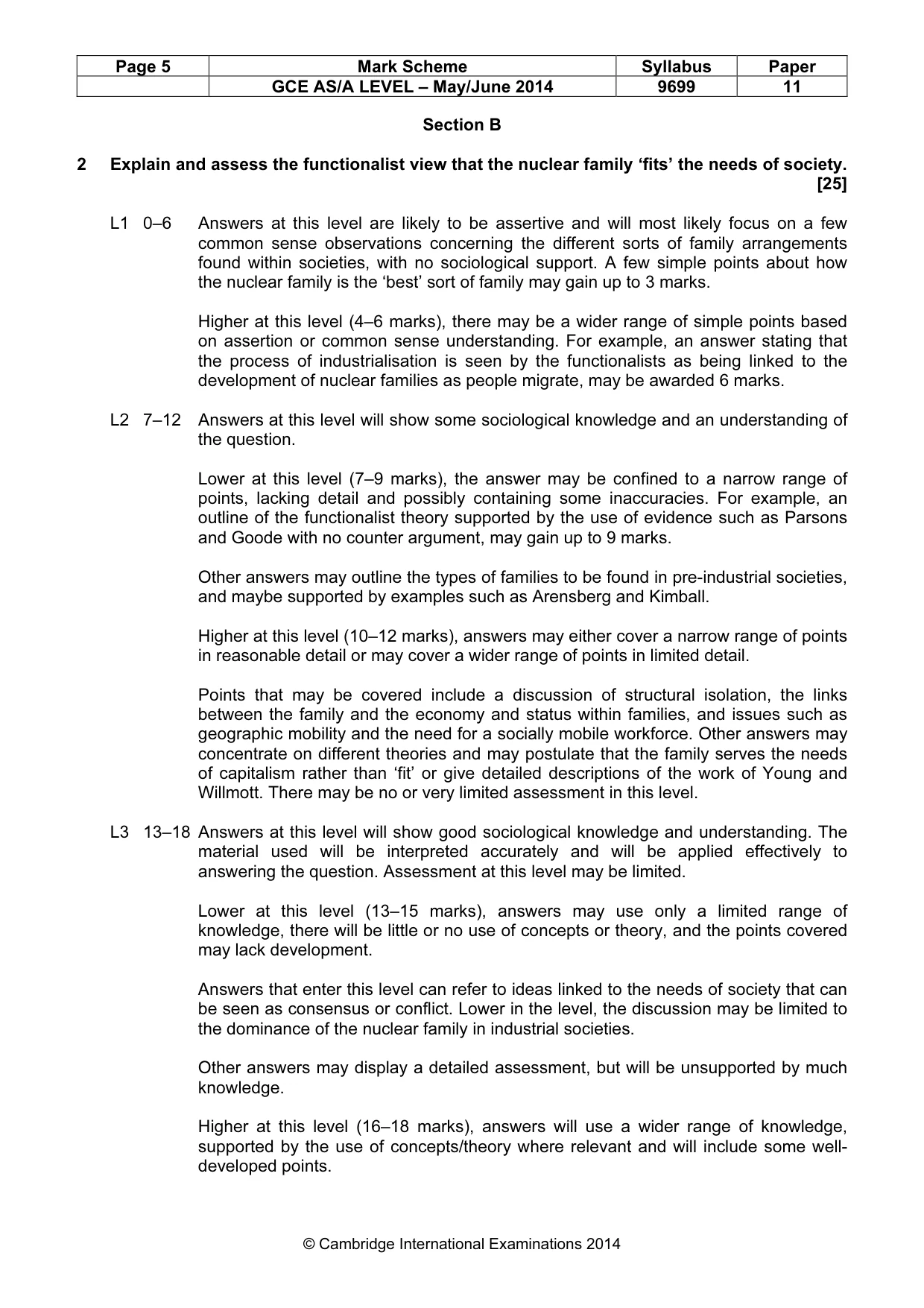 Mark scheme, page 5 of 8