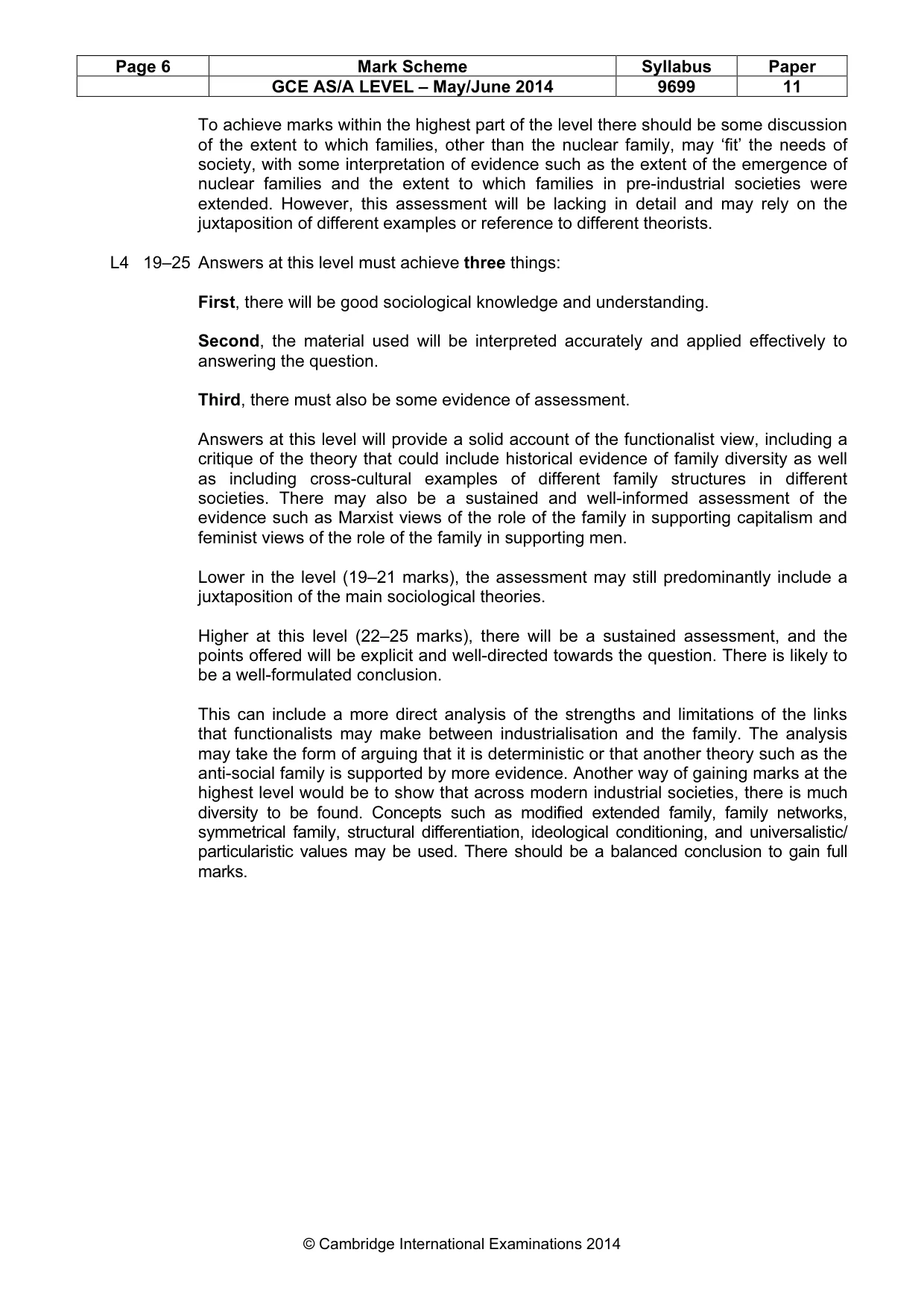 Mark scheme, page 6 of 8