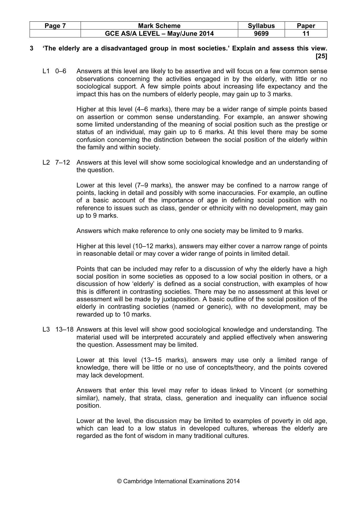 Mark scheme, page 7 of 8