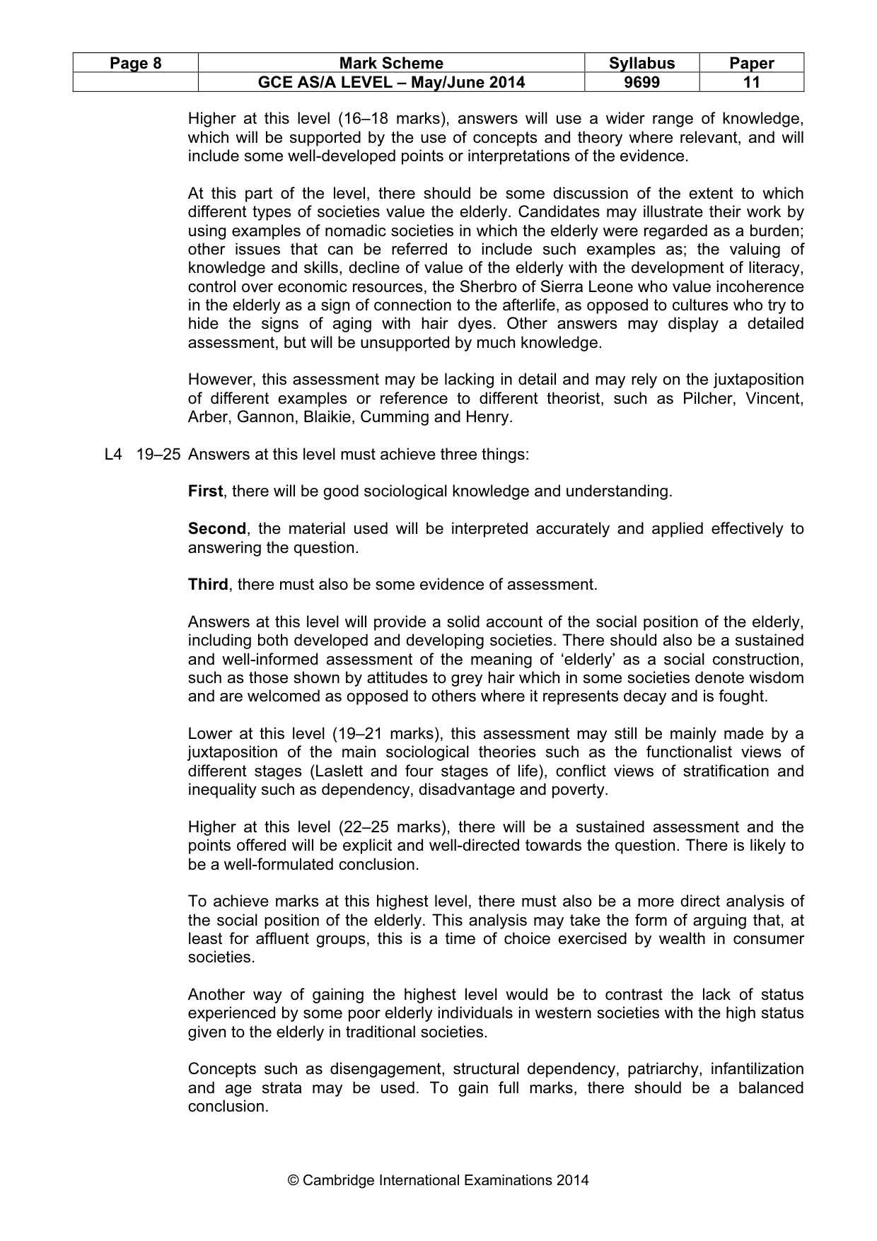 Mark scheme, page 8 of 8