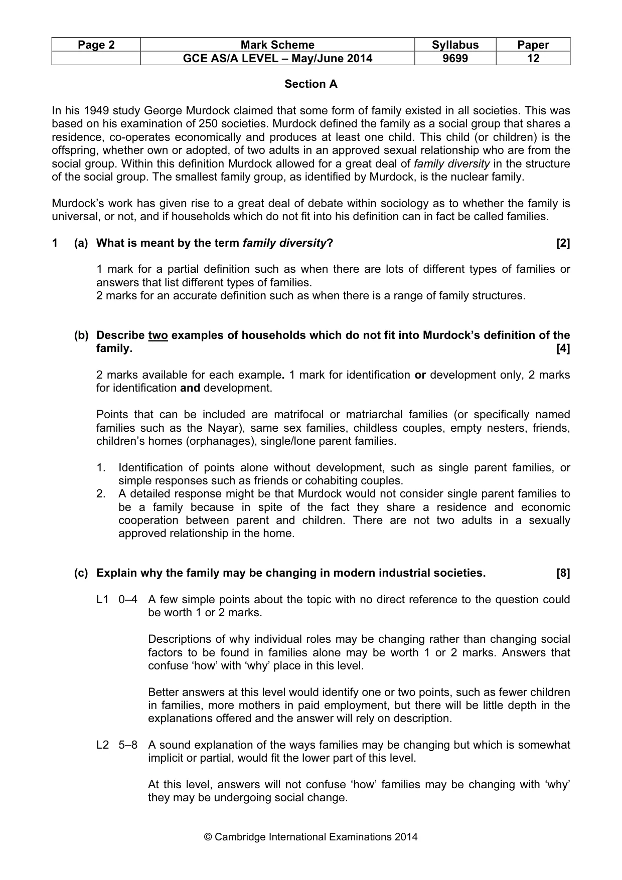 Mark scheme, page 2 of 8