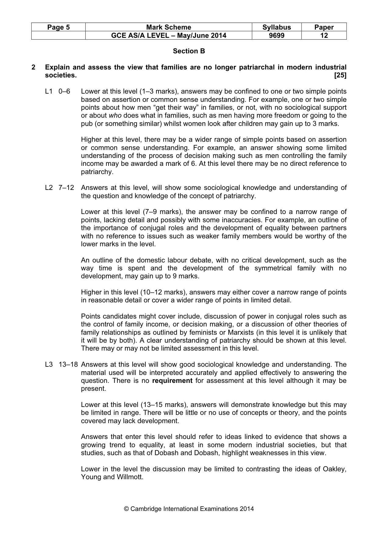 Mark scheme, page 5 of 8