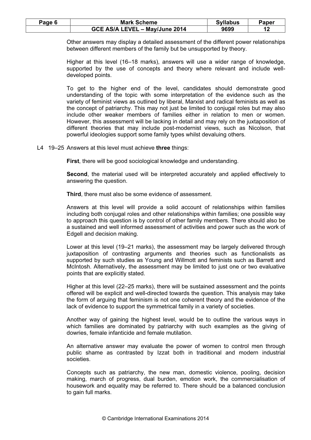 Mark scheme, page 6 of 8