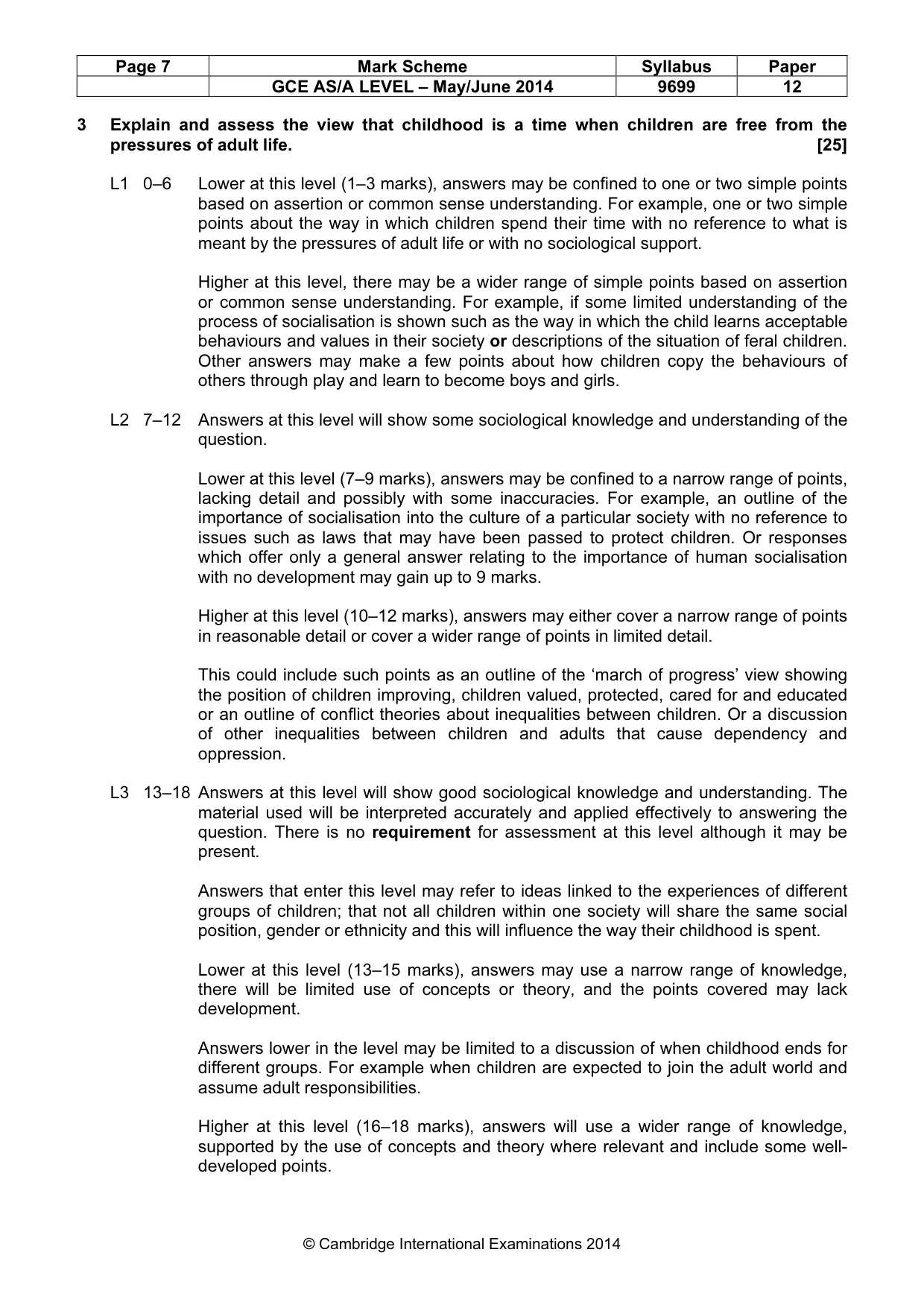 Mark scheme, page 7 of 8
