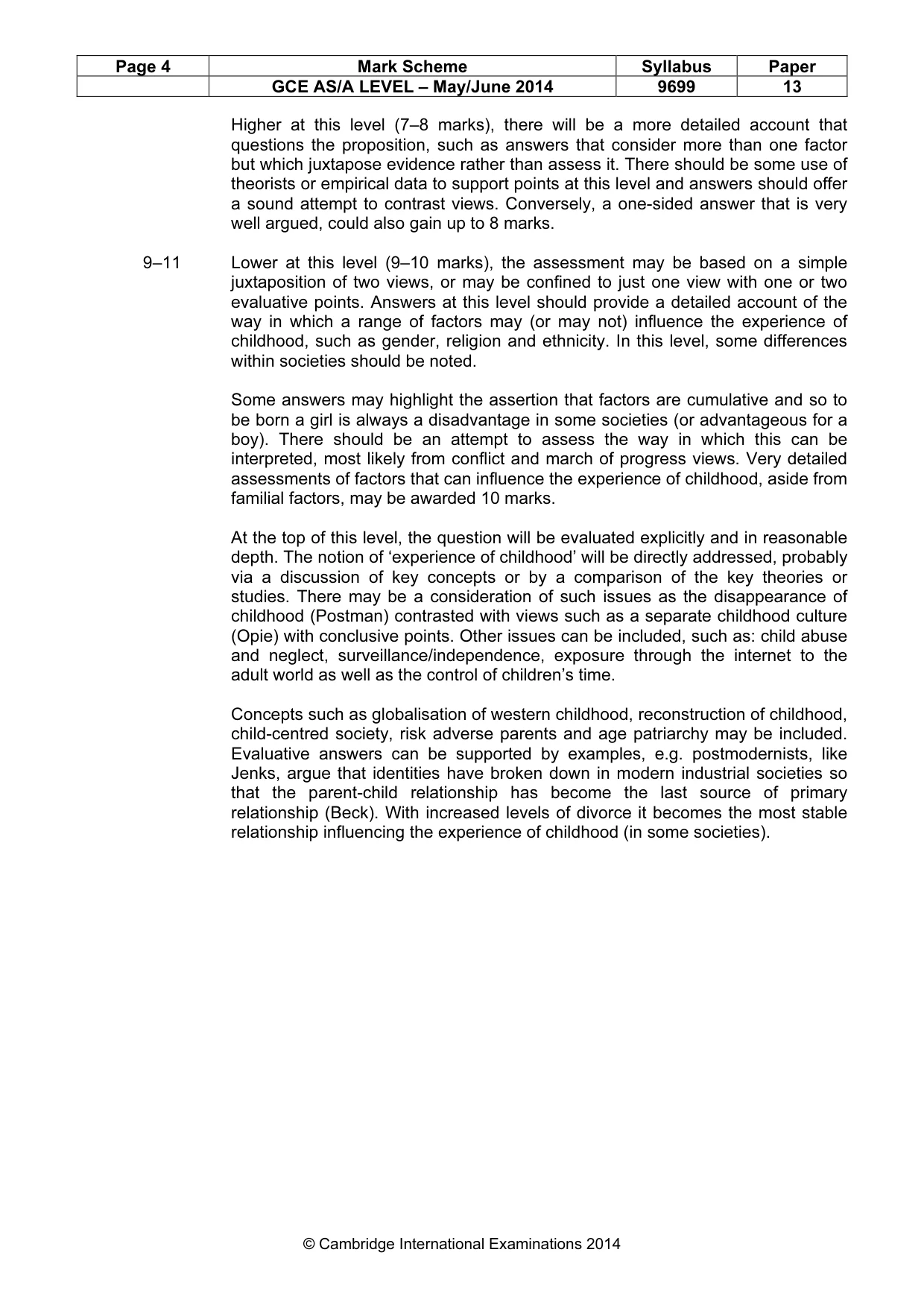 Mark scheme, page 4 of 8