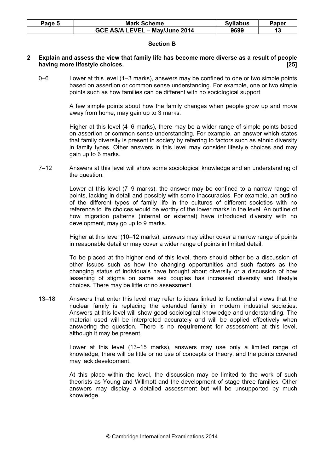Mark scheme, page 5 of 8