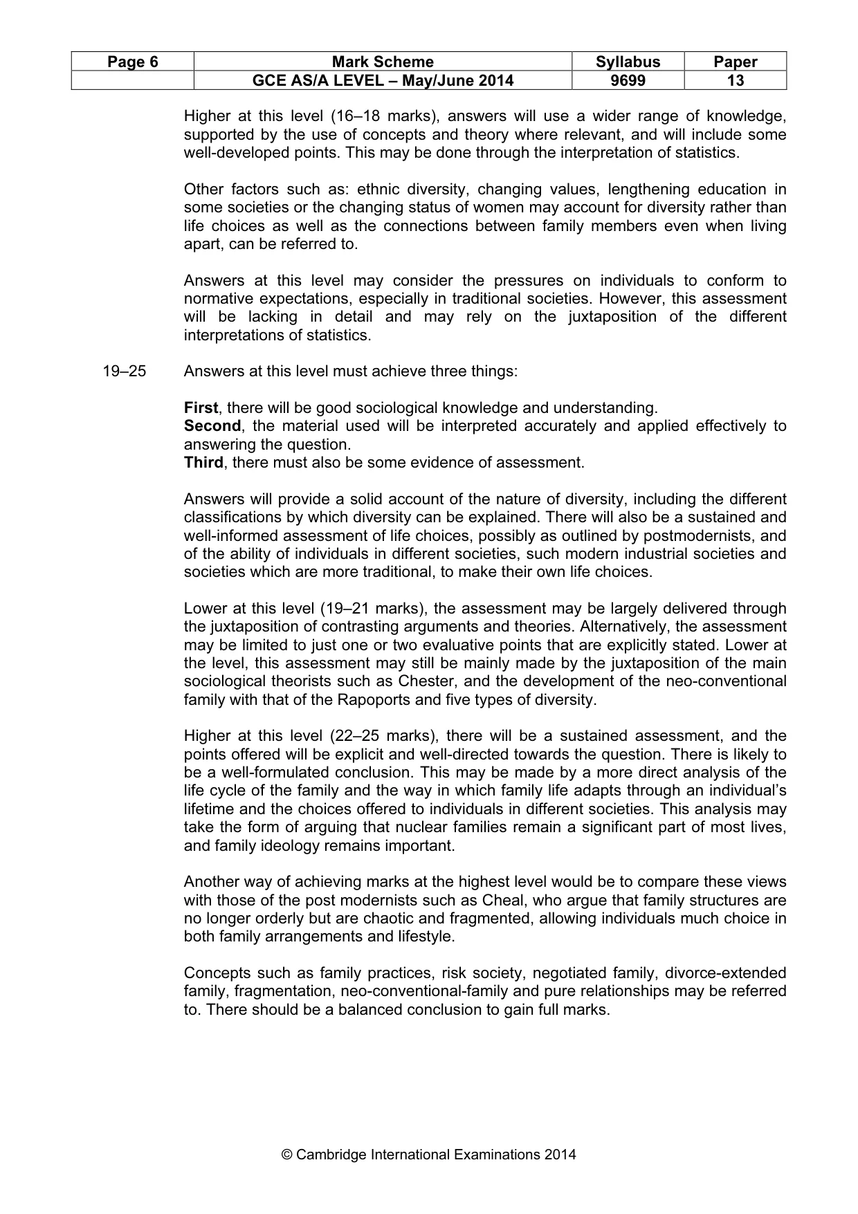 Mark scheme, page 6 of 8