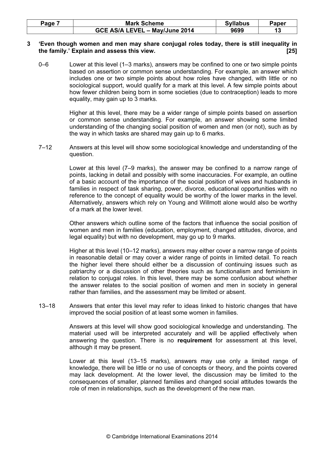 Mark scheme, page 7 of 8