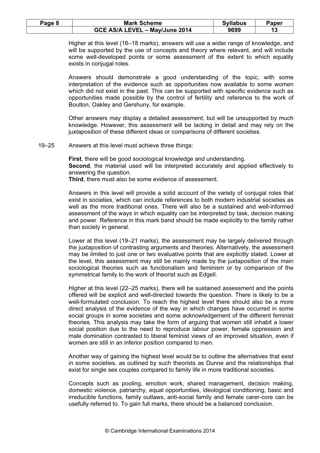 Mark scheme, page 8 of 8