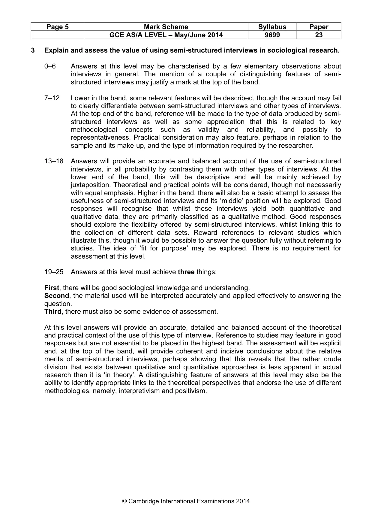 Mark scheme, page 5 of 5