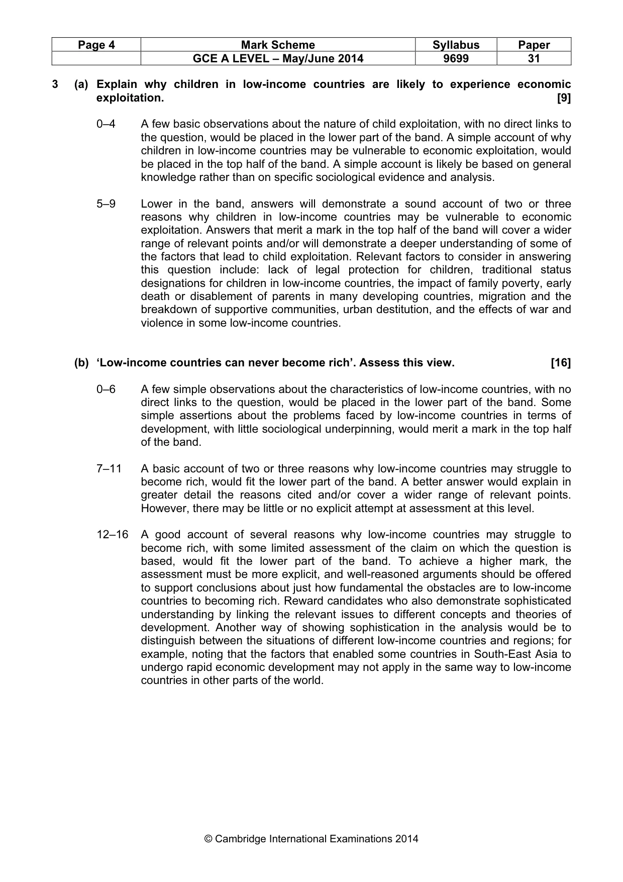 Mark scheme, page 4 of 9