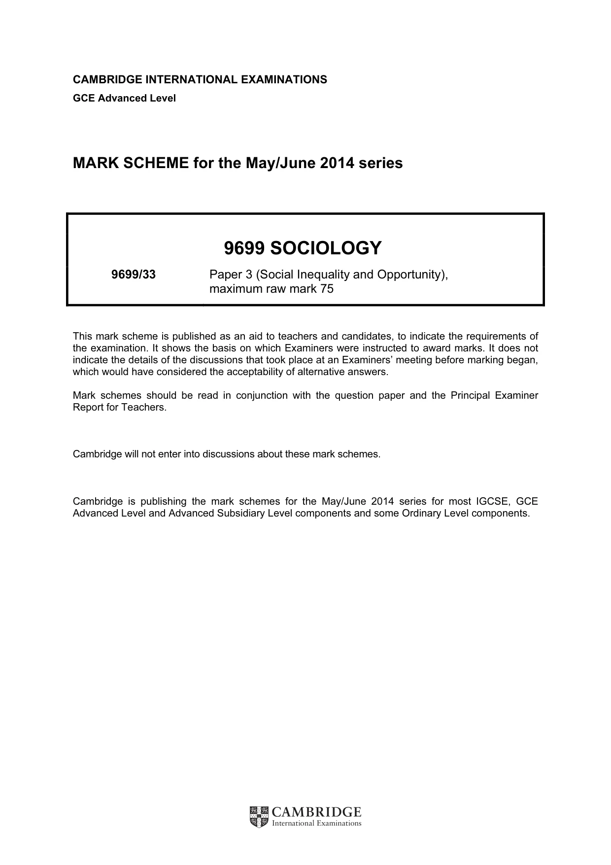 Mark scheme, page 1 of 9