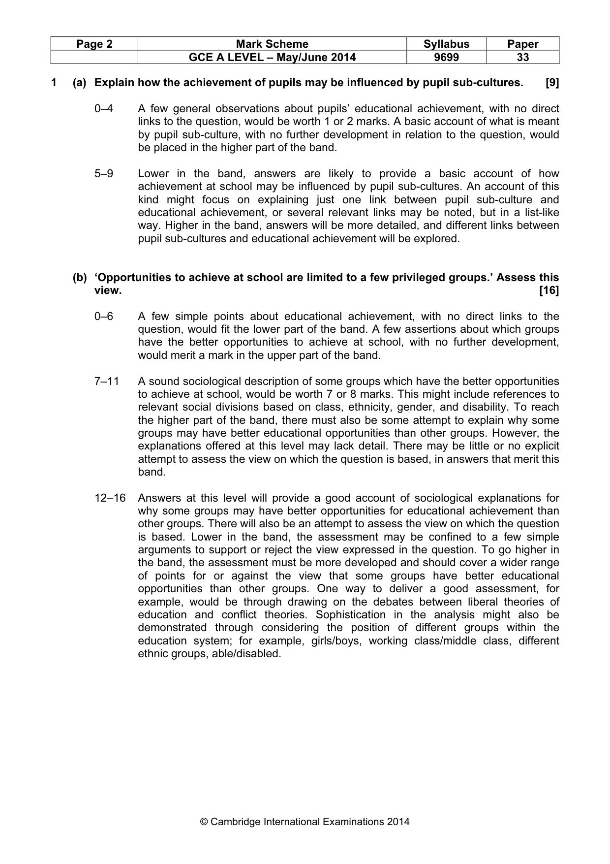 Mark scheme, page 2 of 9