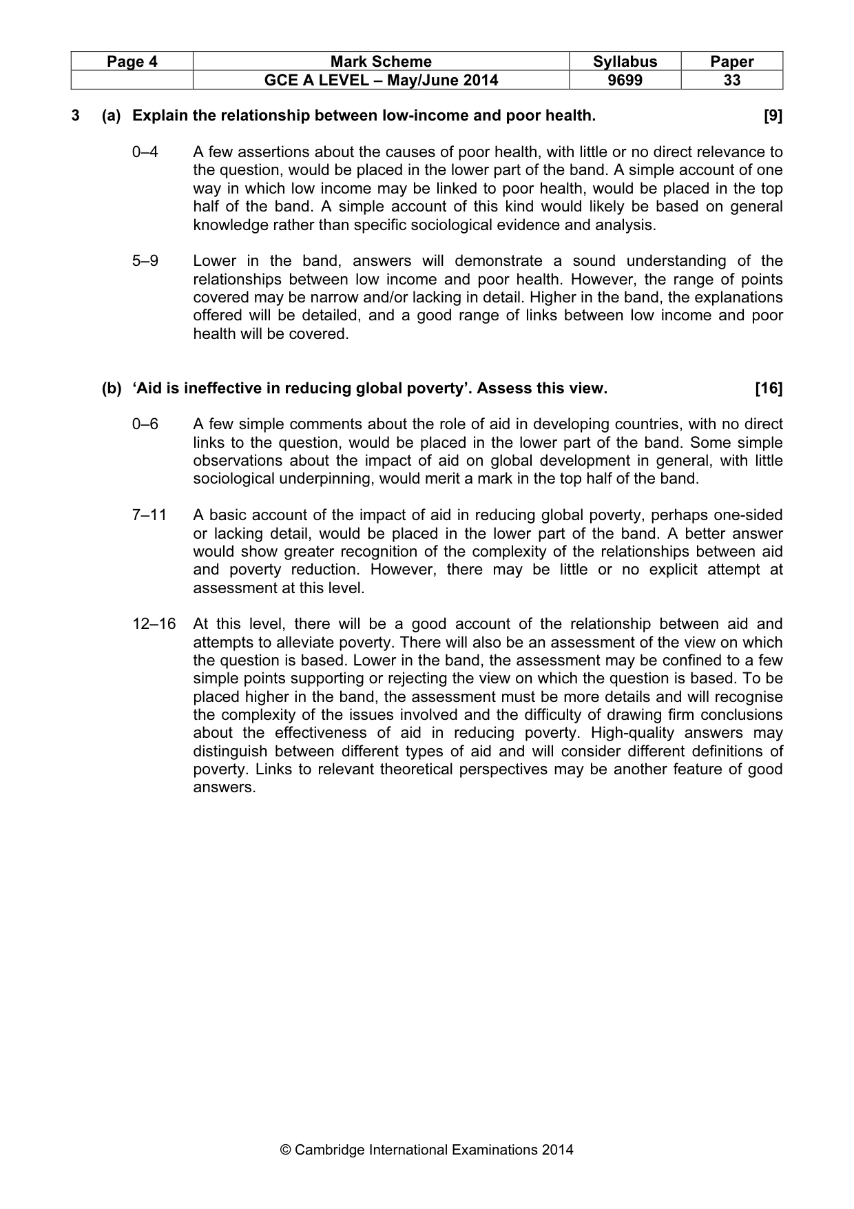 Mark scheme, page 4 of 9
