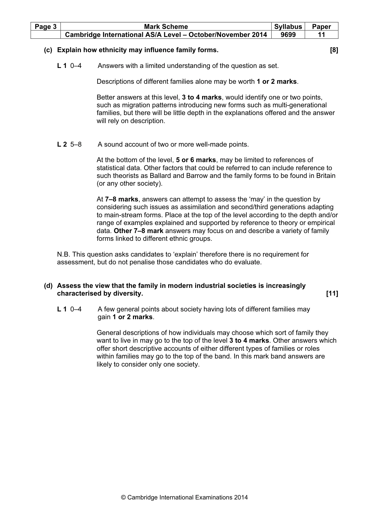 Mark scheme, page 3 of 8