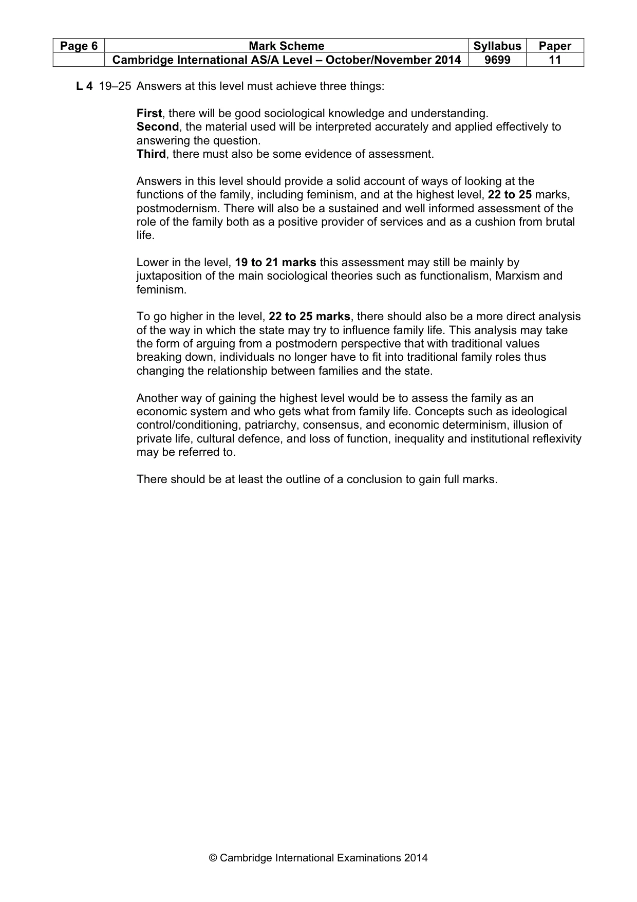 Mark scheme, page 6 of 8