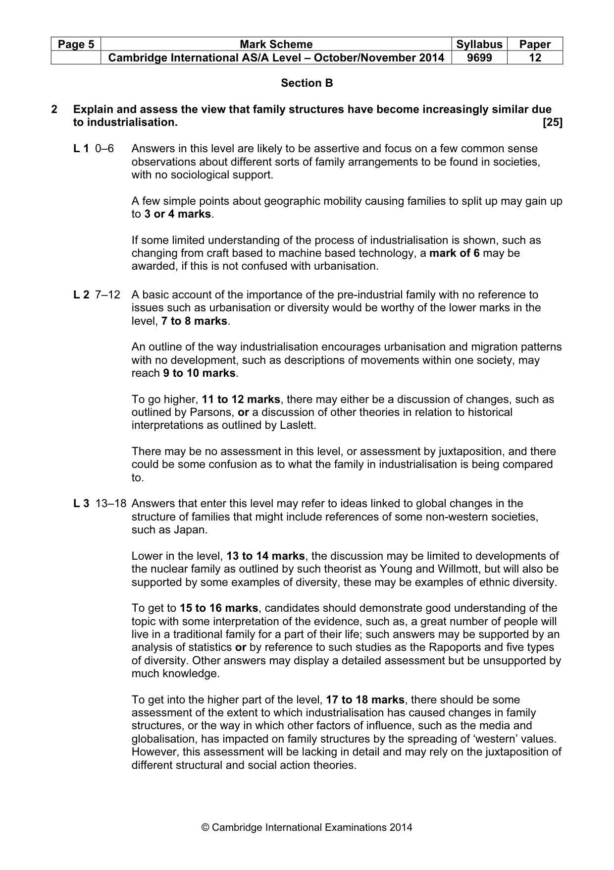 Mark scheme, page 5 of 8