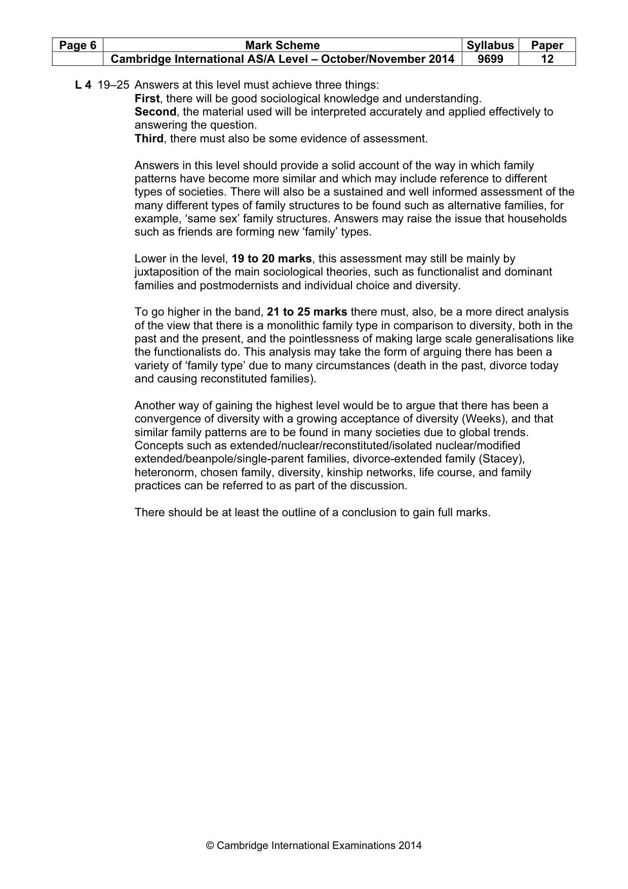 Mark scheme, page 6 of 8