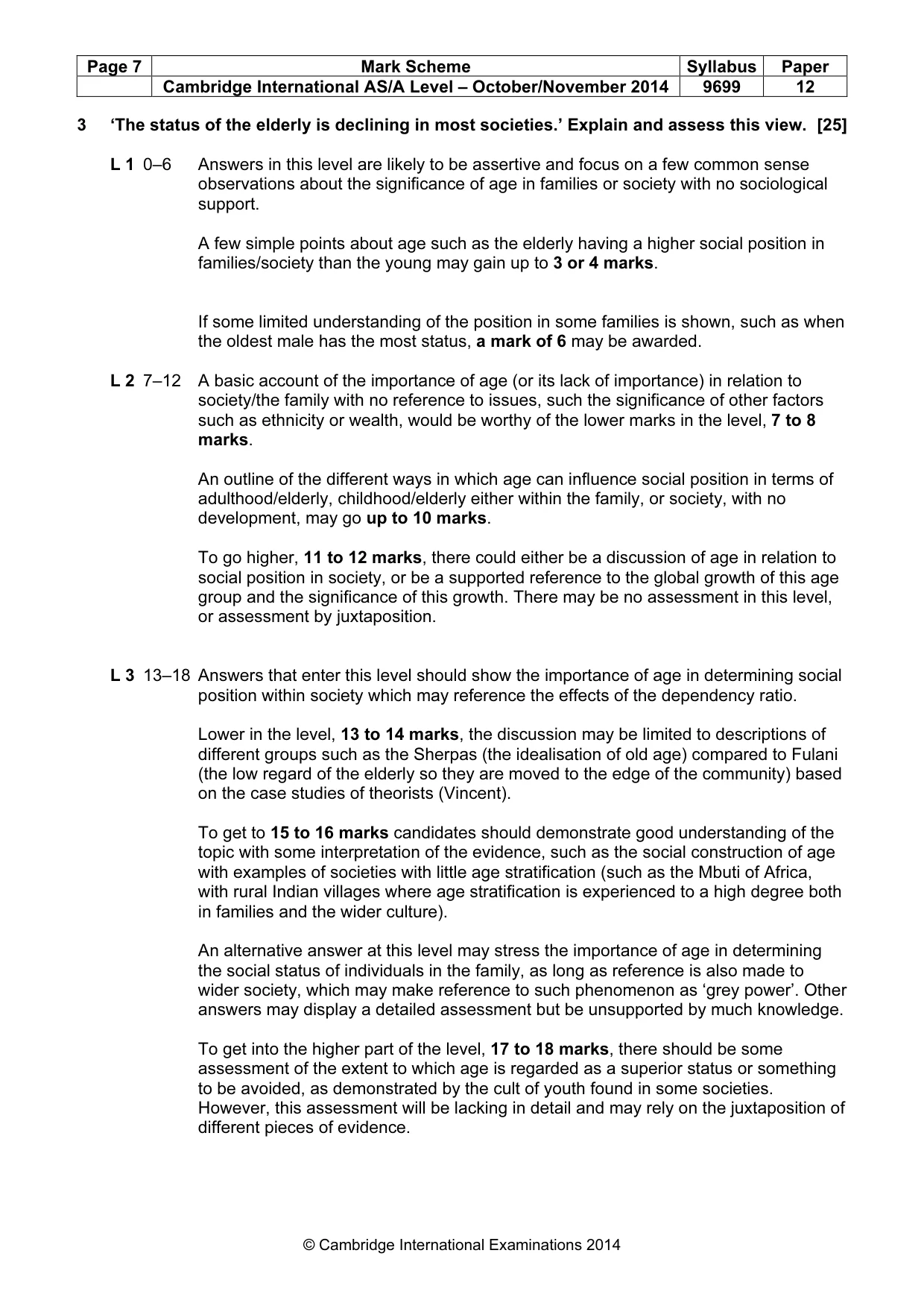 Mark scheme, page 7 of 8