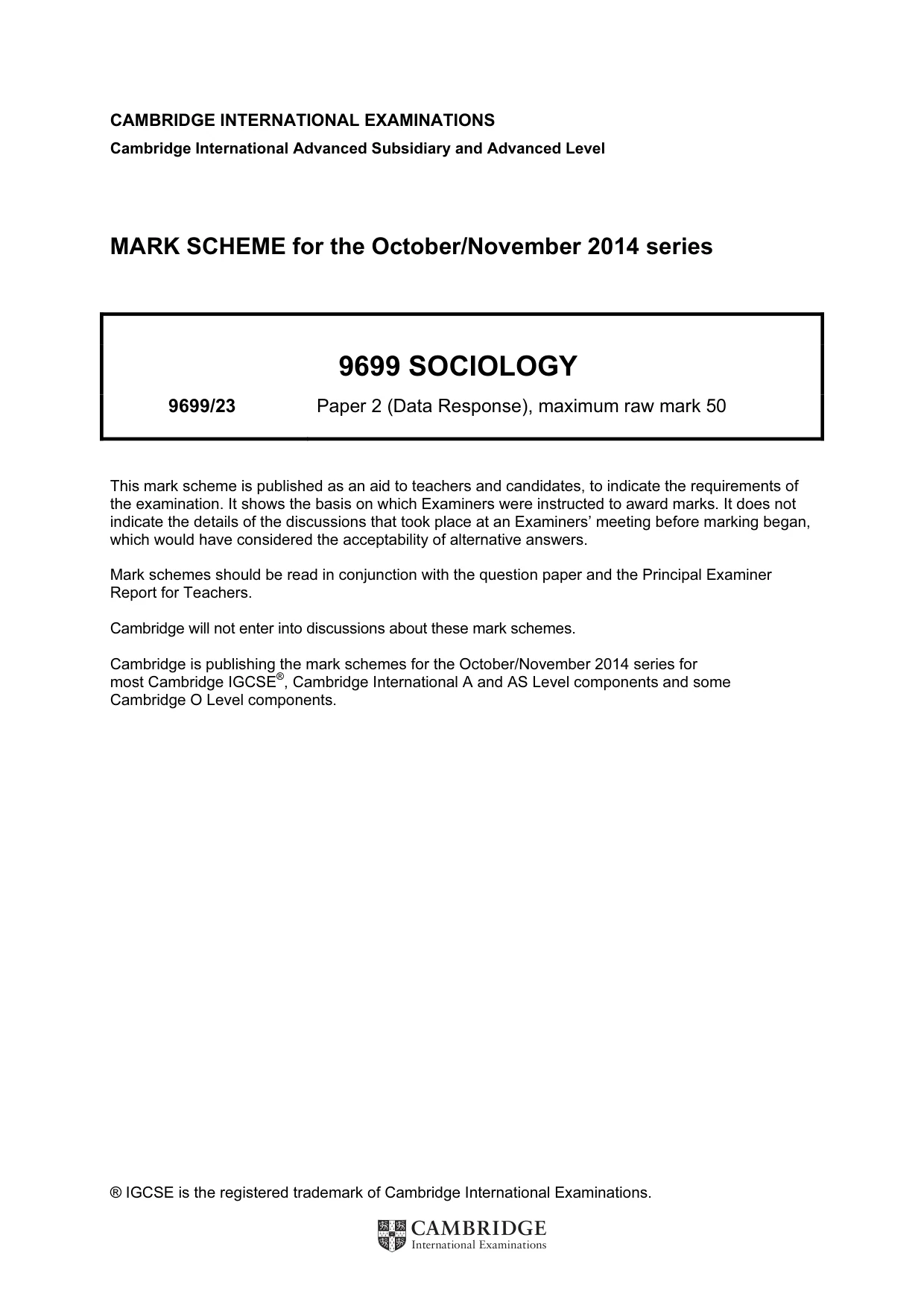 Mark scheme, page 1 of 6