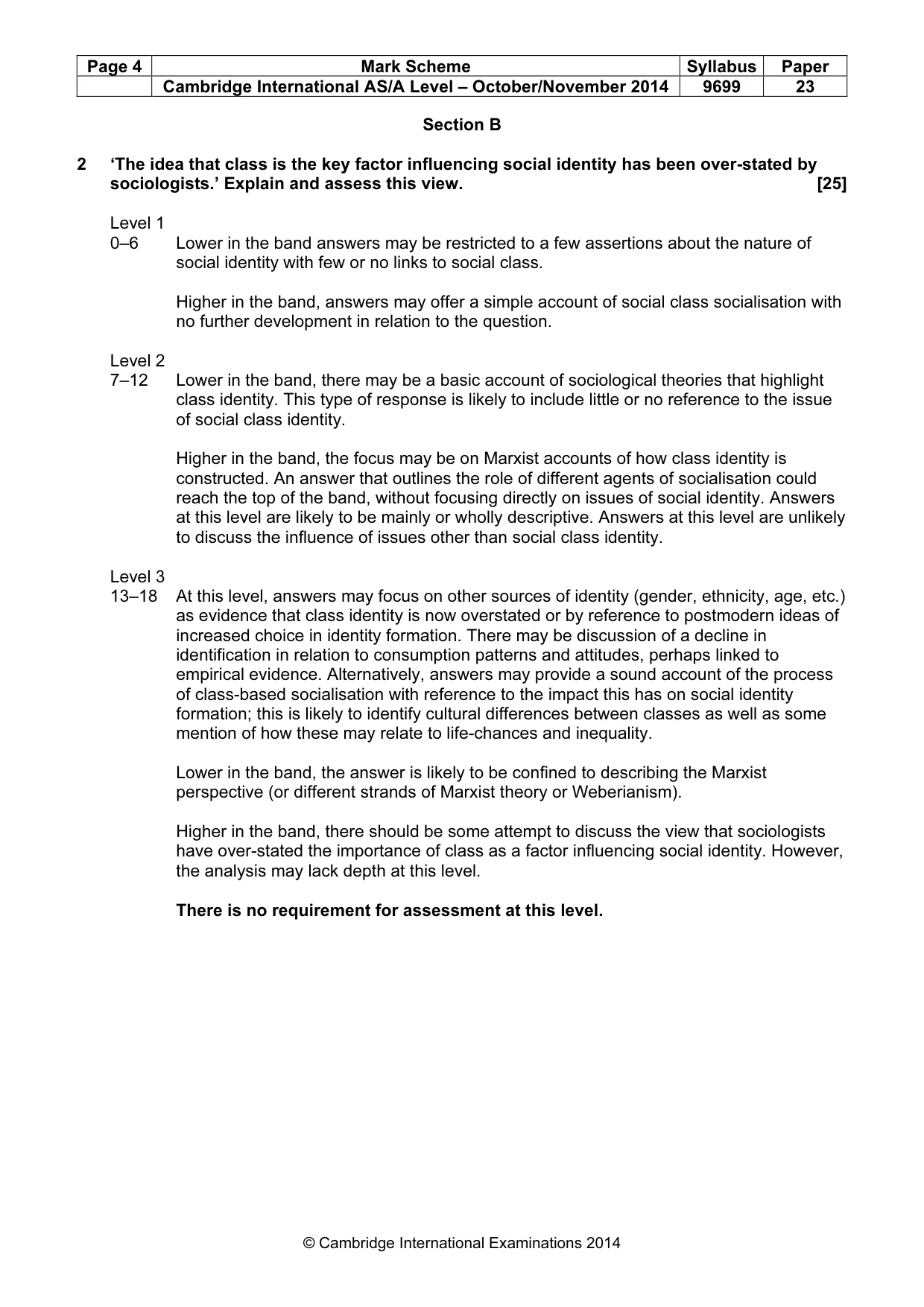 Mark scheme, page 4 of 6