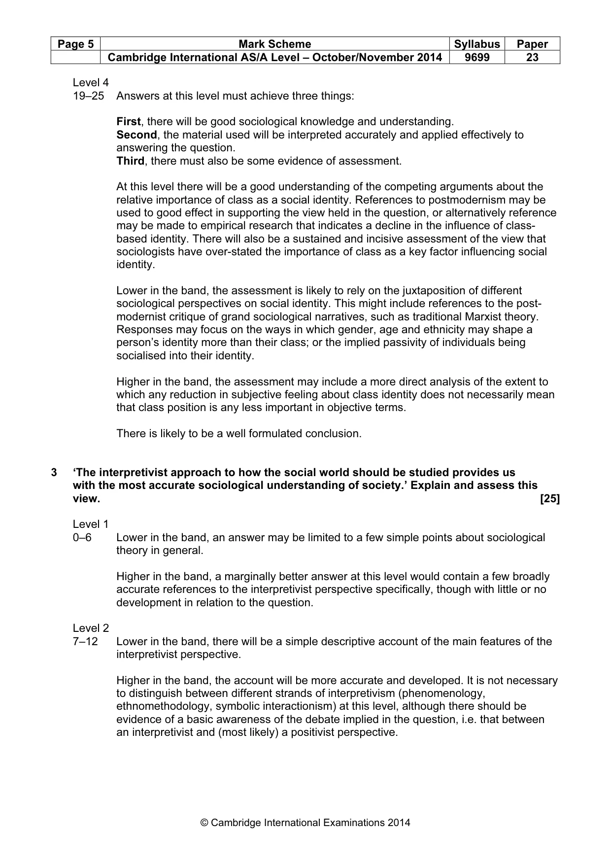 Mark scheme, page 5 of 6