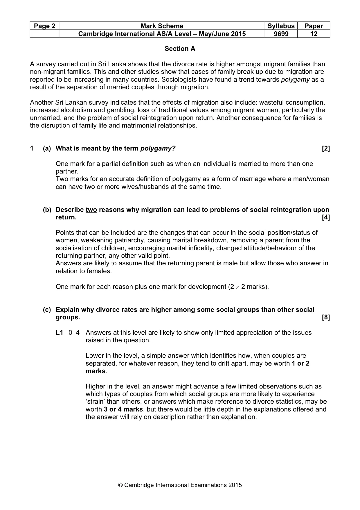Mark scheme, page 2 of 8