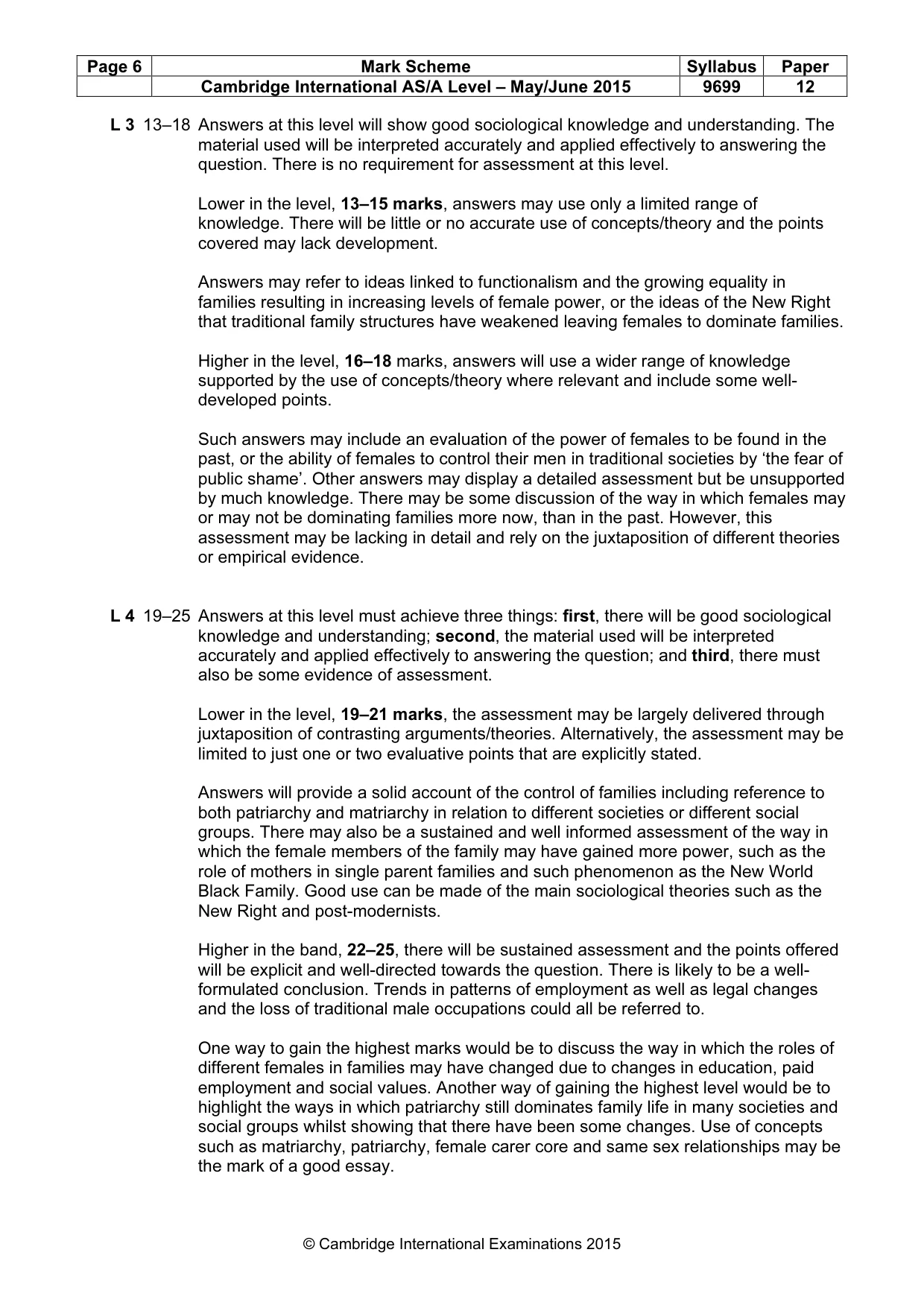 Mark scheme, page 6 of 8
