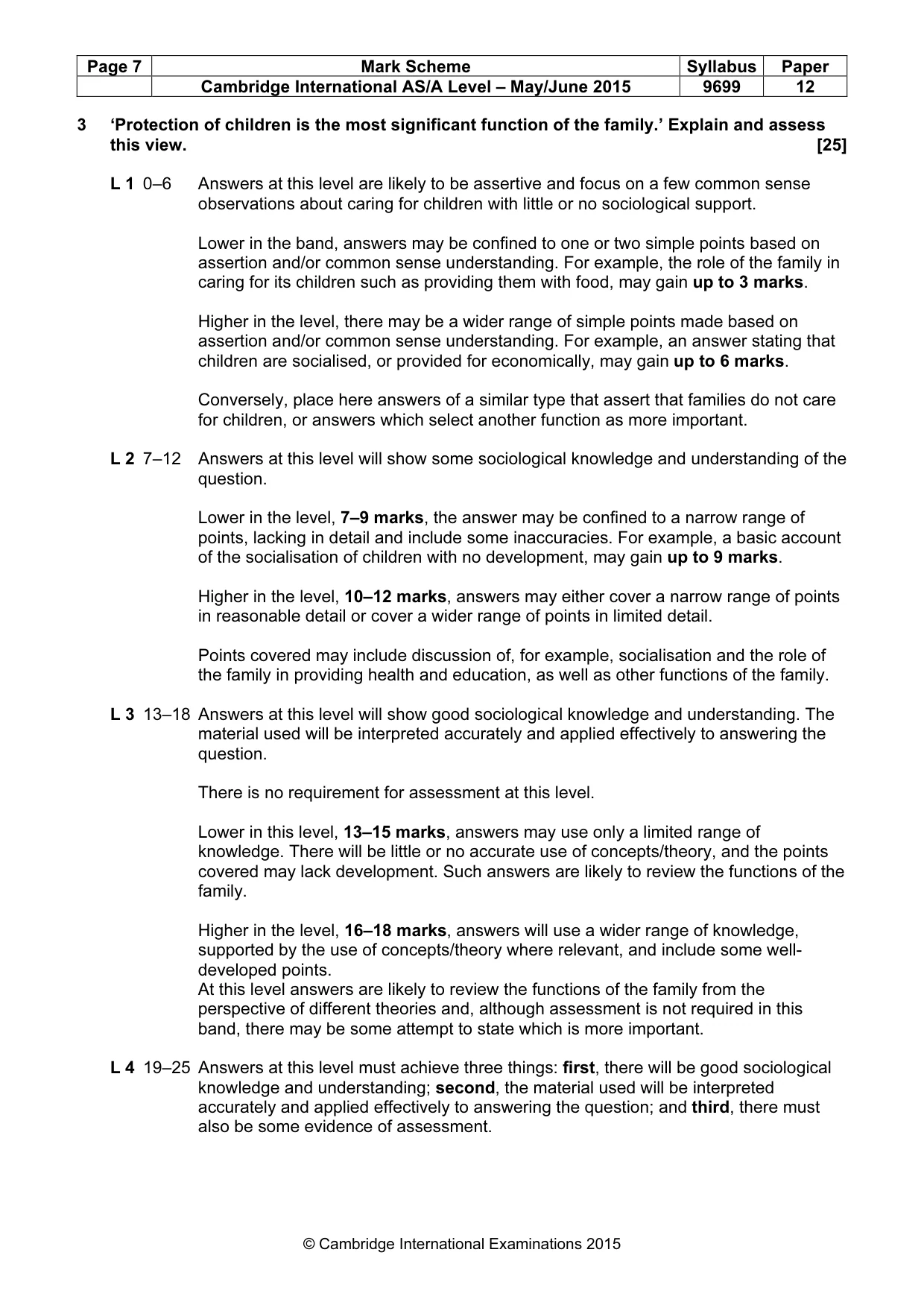 Mark scheme, page 7 of 8