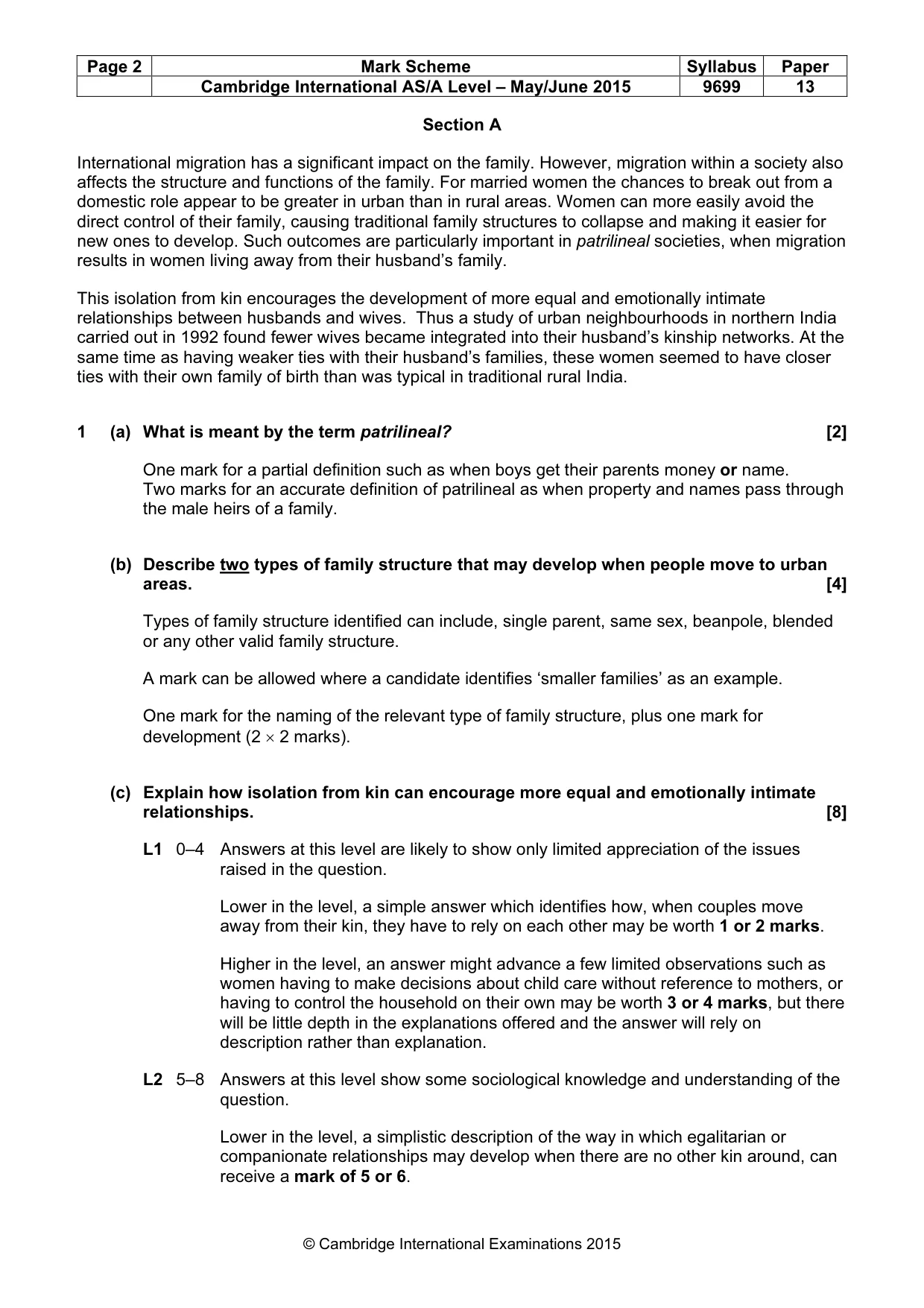 Mark scheme, page 2 of 8